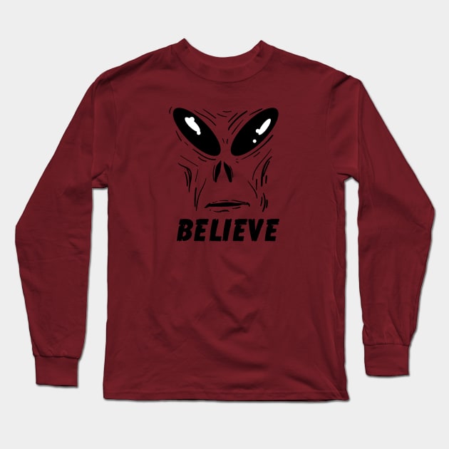 ALIEN I BELEIVE Long Sleeve T-Shirt by Sbrown1521